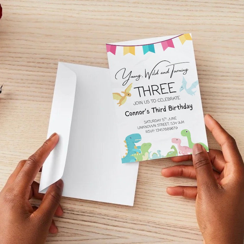 Dino Party Invitations